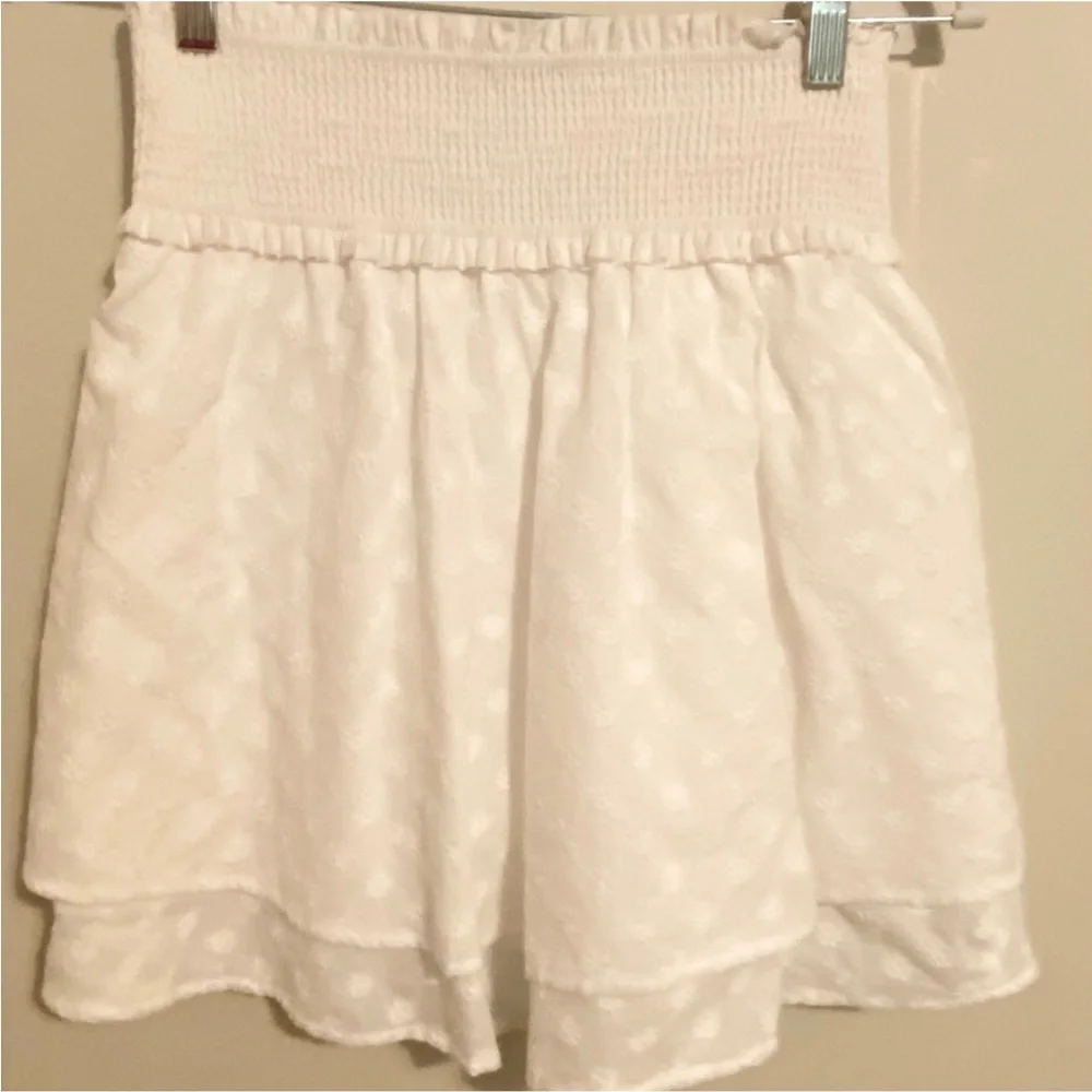 RAILS Addison Smocked Cotton Tiered Miniskirt‎